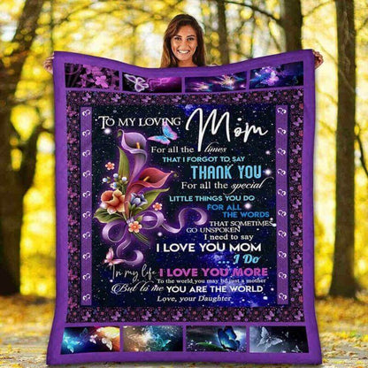 To My Mom - From Daughter  - B099 - Premium Blanket