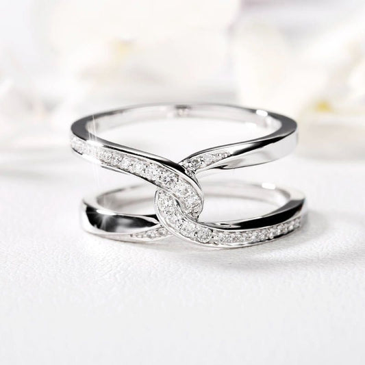 🔗Special Bond Rectangle Interlocking Ring - 💕Mother & Daughter 👩👧 Forever Linked Together