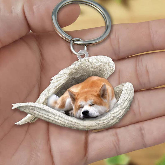 Sleeping Angel Acrylic Keychain Akita SA138