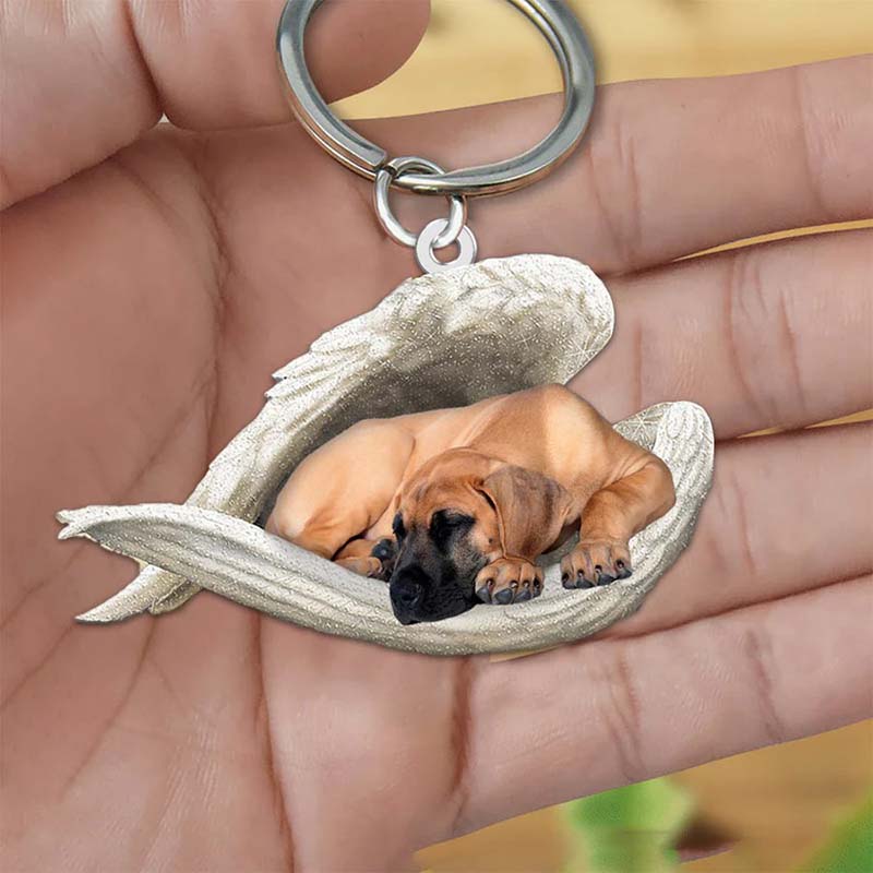 Sleeping Angel Acrylic Keychain Great Dane SA161