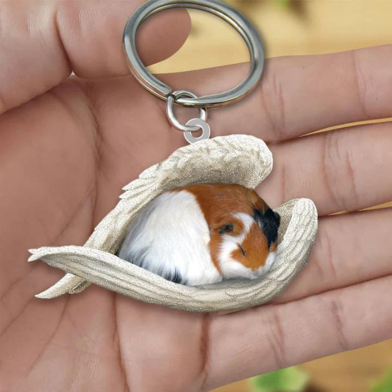 Sleeping Angel Acrylic Keychain Guinea Pig SA220