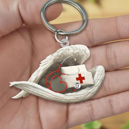 Sleeping Angel Acrylic Keychain Nurse SA232