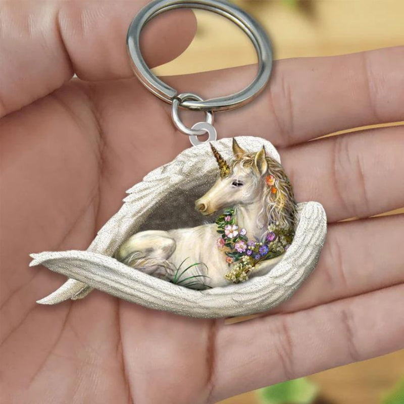 Sleeping Angel Acrylic Keychain Unicorn SA254