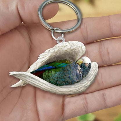 Sleeping Angel Acrylic Keychain White Capped Pionus SA256