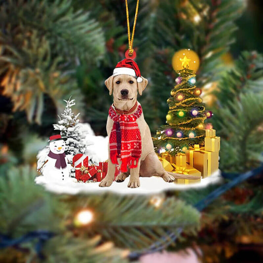 Yellow Labrador Retriever Christmas Ornament SM003