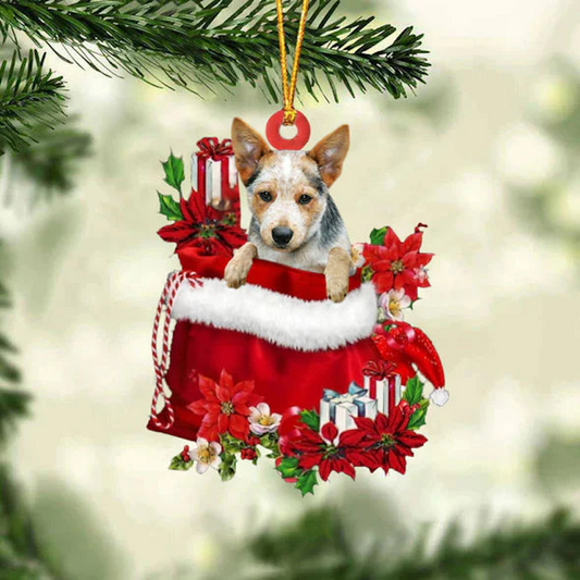 Heeler In Gift Bag Christmas Ornament GB019