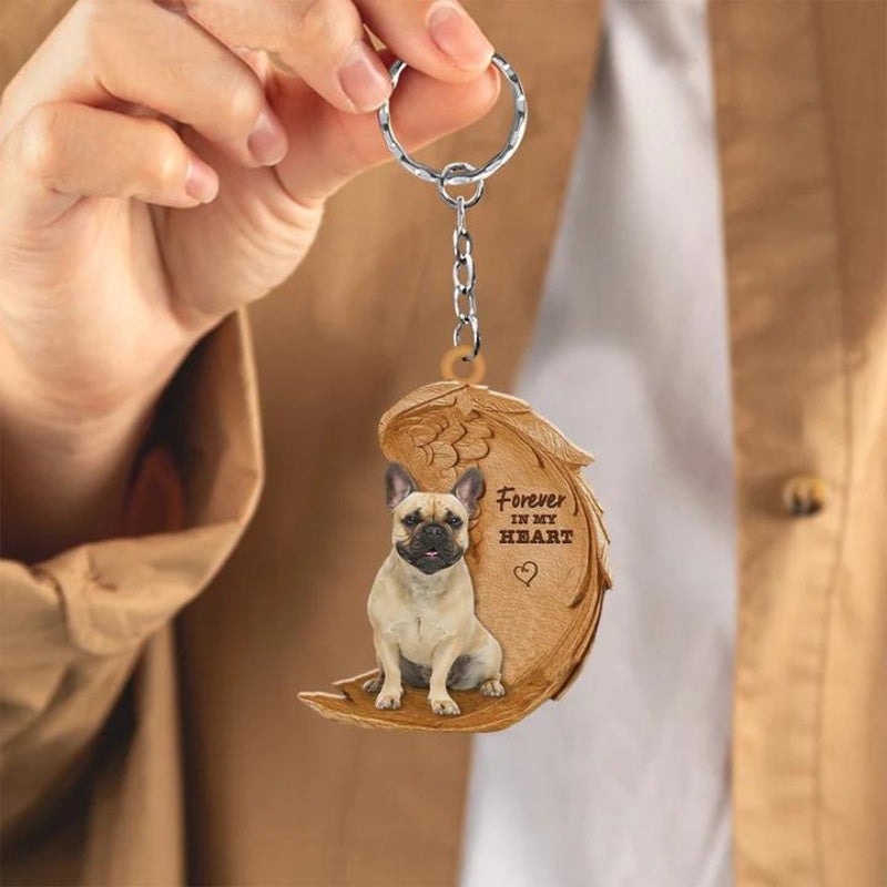 French Bulldog Forever In My Heart Acrylic Keychain FK039