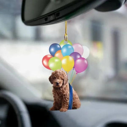 Golden Doodle Fly With Bubbles Car Hanging Ornament BC020