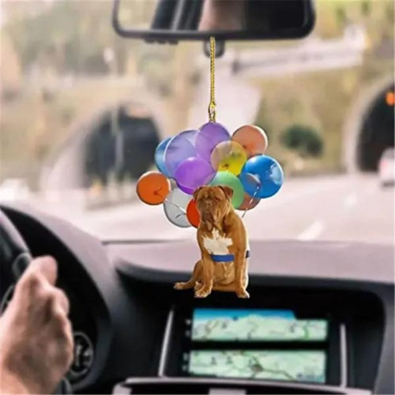 Dogue De Bordeaux Dog Fly With Bubbles Car Hanging Ornament BC044