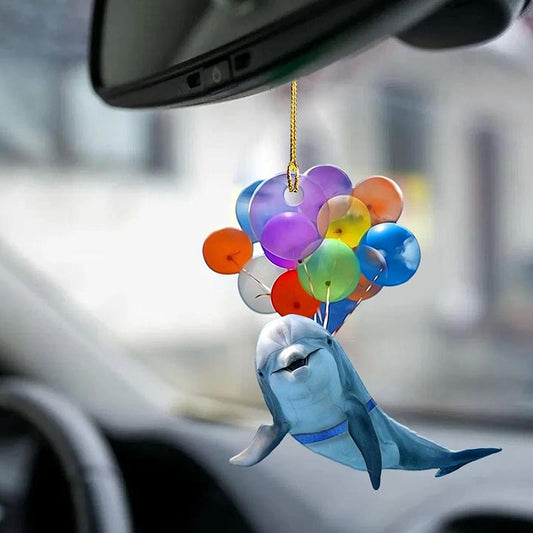 Dolphin Fly With Bubbles Car Hanging Ornament BC081