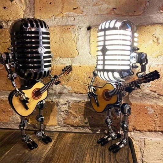 🎁Vintage Microphone Robot Desk Lamp