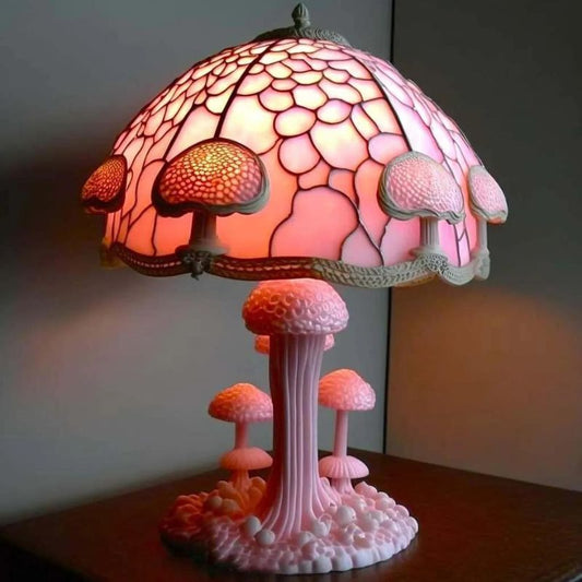 Stained Glass Plant Series Table Lamp - Mushroom 02