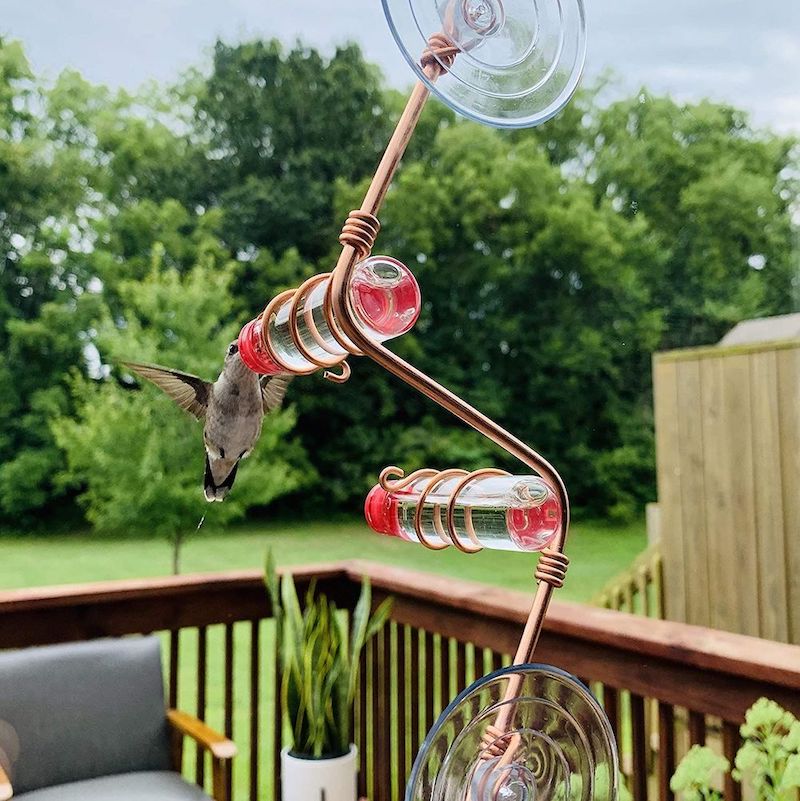 Geometric Window Hummingbird Feeder