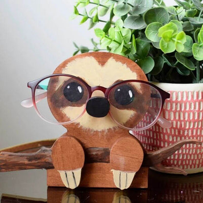 Handmade Glasses Stand Sloth