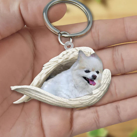 Sleeping Angel Acrylic Keychain Pomeranian02