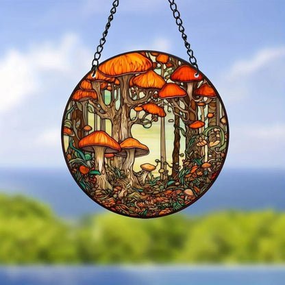 Mushroom Suncatcher Window Wall Hanging Ornament