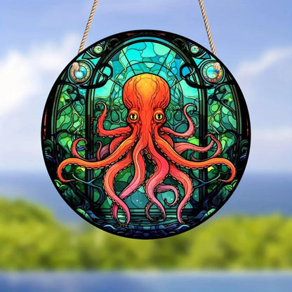 Octopus Suncatcher Window Wall Hanging Ornament