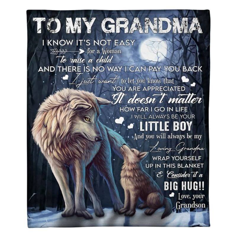 To My Grandma - From Grandson  - A371 - Premium Blanket