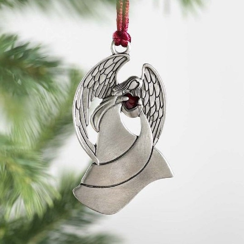 SOLID PEWTER CHRISTMAS TREE ORNAMENT