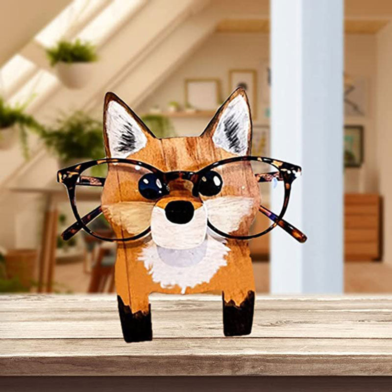 Handmade Glasses Stand Red Fox