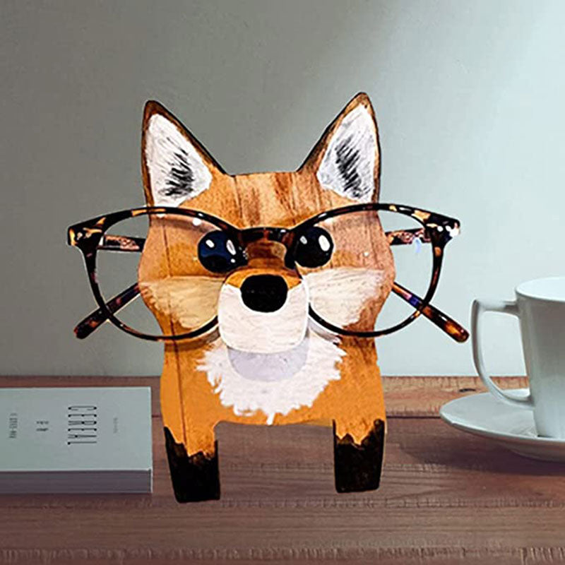 Handmade Glasses Stand Red Fox