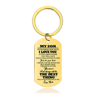 Mom To Son - Never Forget How Much I Love You - Inspirational Keychain - A910
