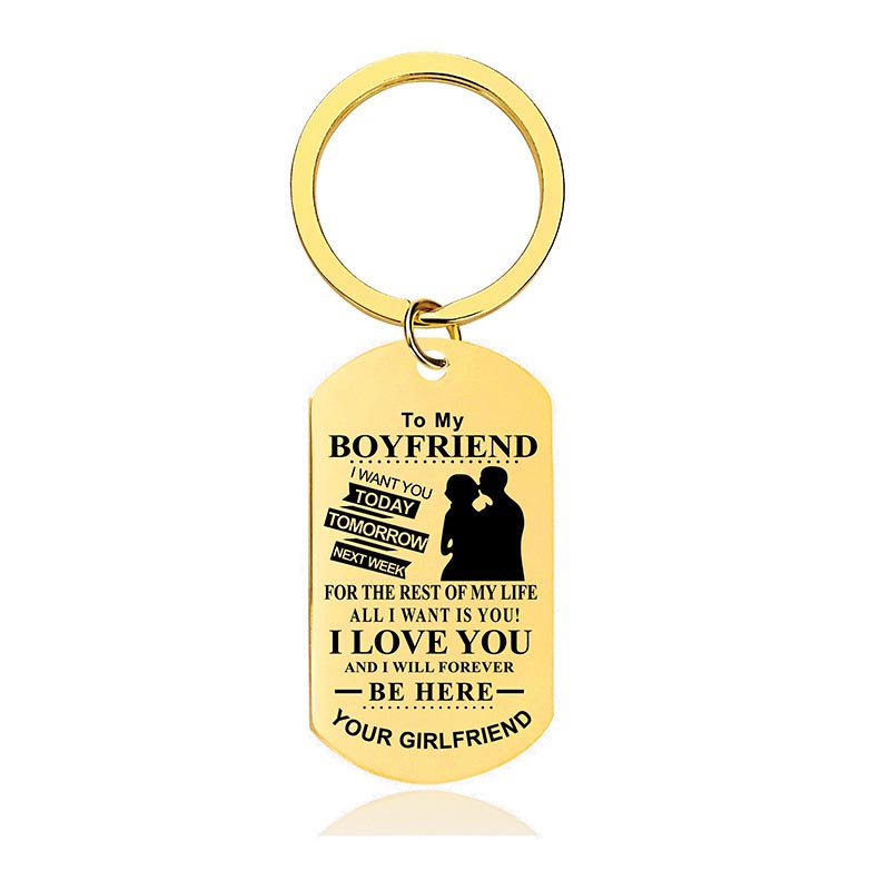 To My Boyfriend - I Love You And I Will Forever Be Here - Inspirational Keychain - A913